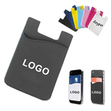 Adhesive silicone phone wallet, phone card holder