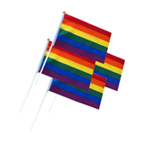 Small Rainbow Hand Flags