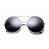 Unisex Round Frame Metal Aviator Sunglasses