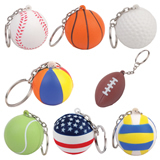 Custom Stress Reliever Ball Key Chains