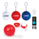 Disposable Poncho Ball Key Chain