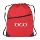 Drawstring Backpack with Zipper Pocket
