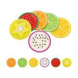 PVC Fruit Round Coaster