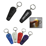 Whistle keychain with LED light