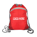Zip Pocket Drawstring Backpack