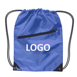 Zipper Pocket Drawstring Backpack