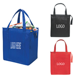 Zippered non-woven shopping bag